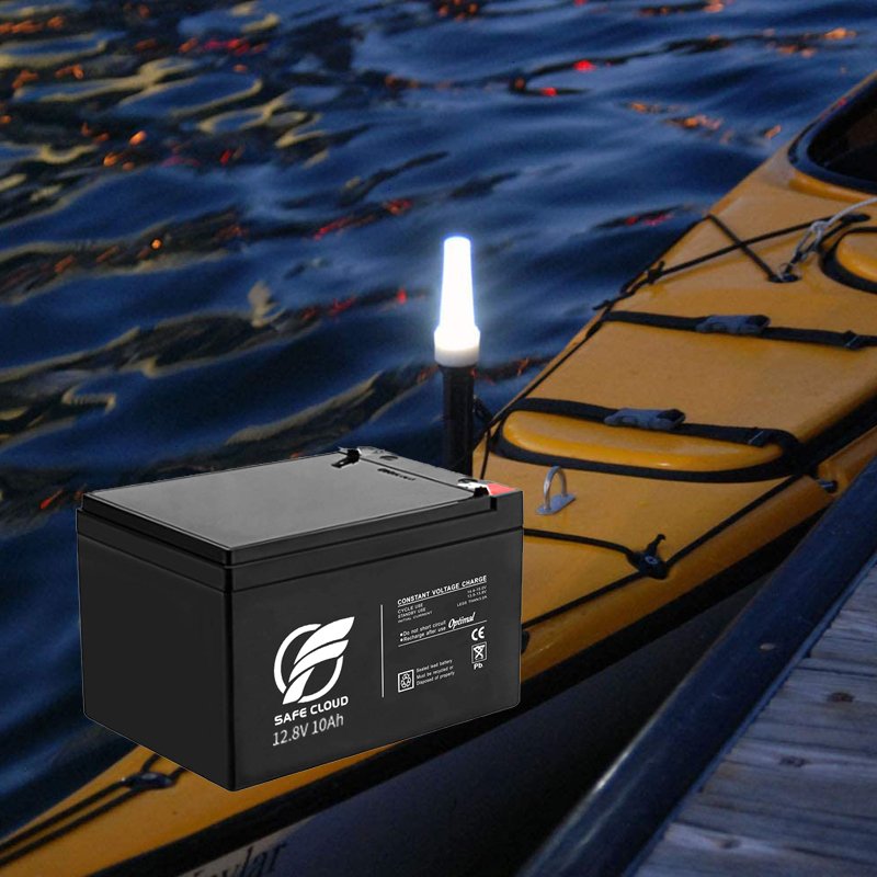 Safecloud 12 Volt10Ah Lithium Ion Battery Kayak Fishing 70% lighter than lead acid batteries Great for marine use