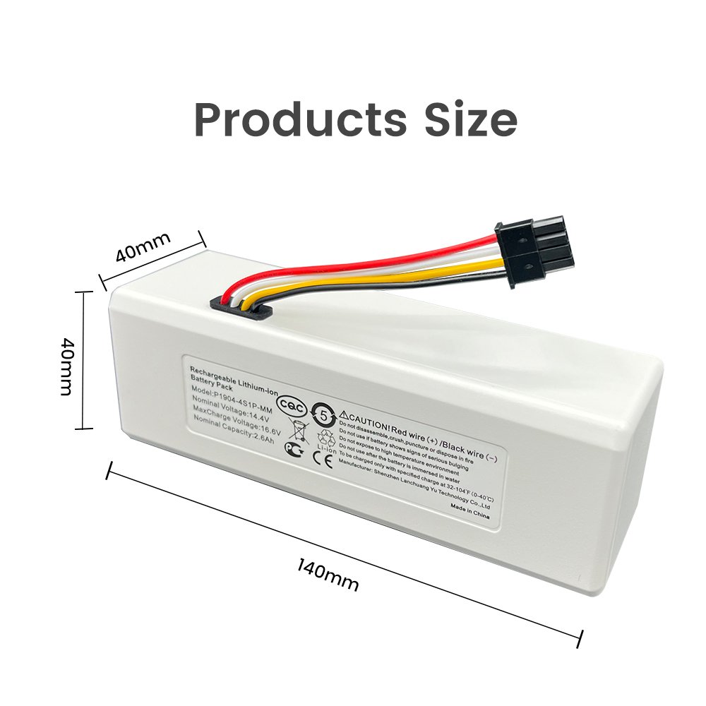 2024 New upgrade 4S2P 14.4V 6500mAh Battery For Xiaomi Mijia 1C STYTJ01ZHM Robot Vacuum Mop Cleaner Accessories Parts