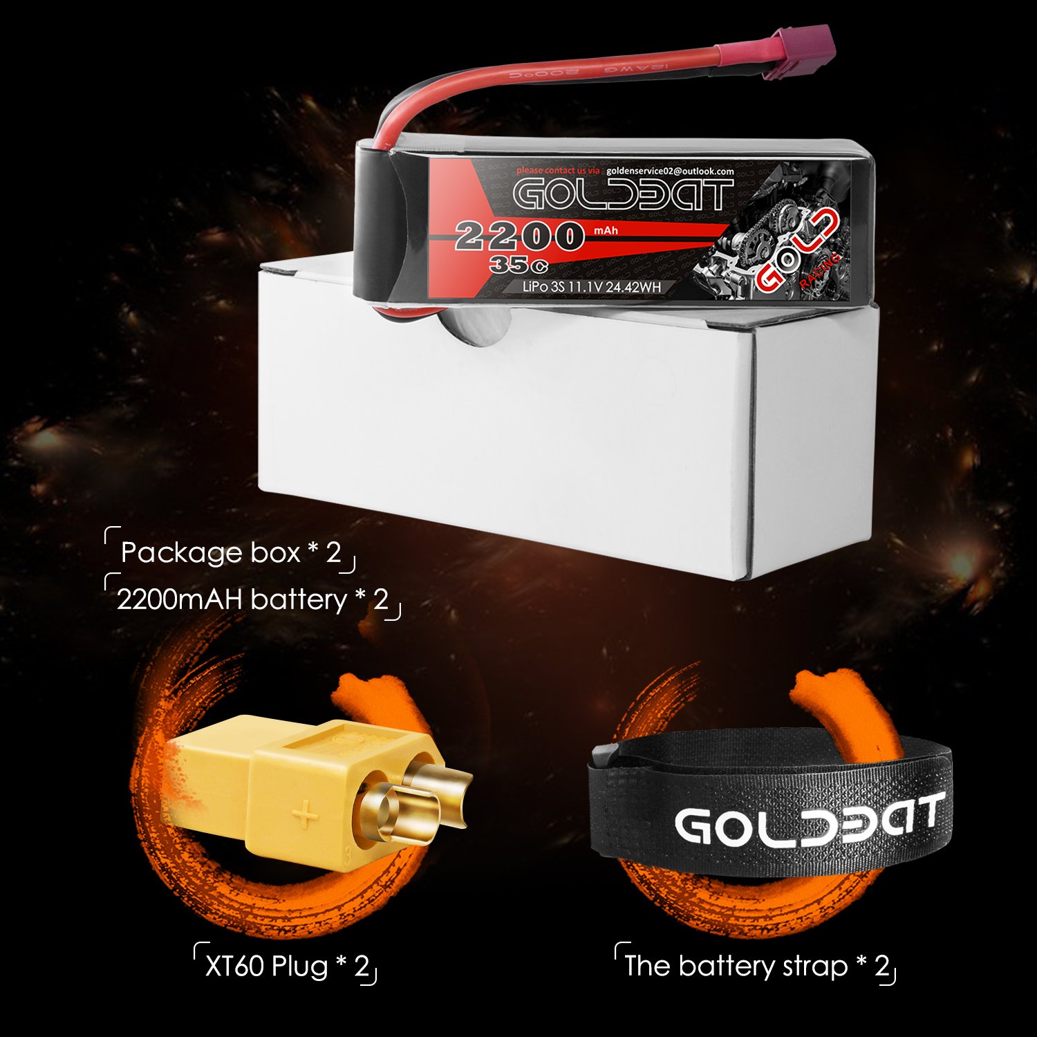 RC LiPo Battery 2200mah 40C 60C 80C 100C 120C 2S 3S 4S 5S 6S