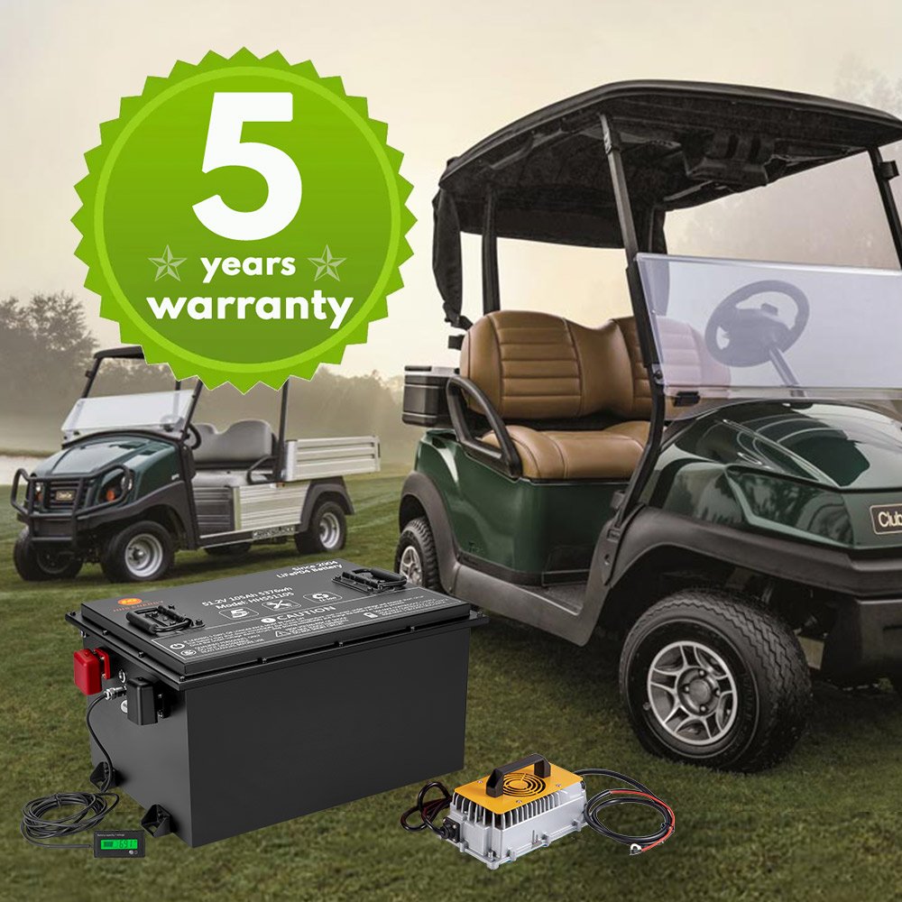 HHS Lifepo4 golf cart battery 36v 48v 72v 72ah 100ah 105ah 160ah 200ah golf cart lithium battery conversion kits with charger