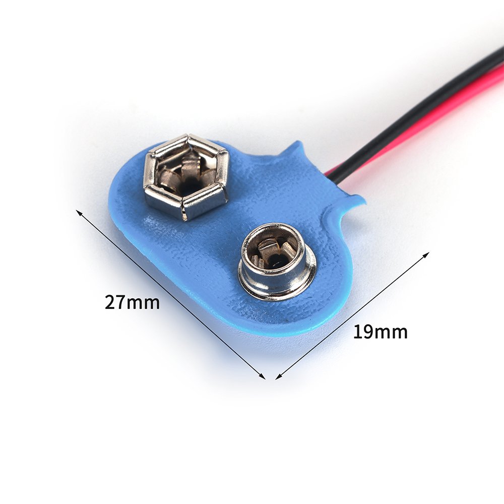 T-Blue Leather Battery Buckle 9V Battery Holder Accessory