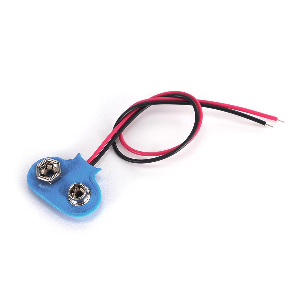 T-Blue Leather Battery Buckle 9V Battery Holder Accessory