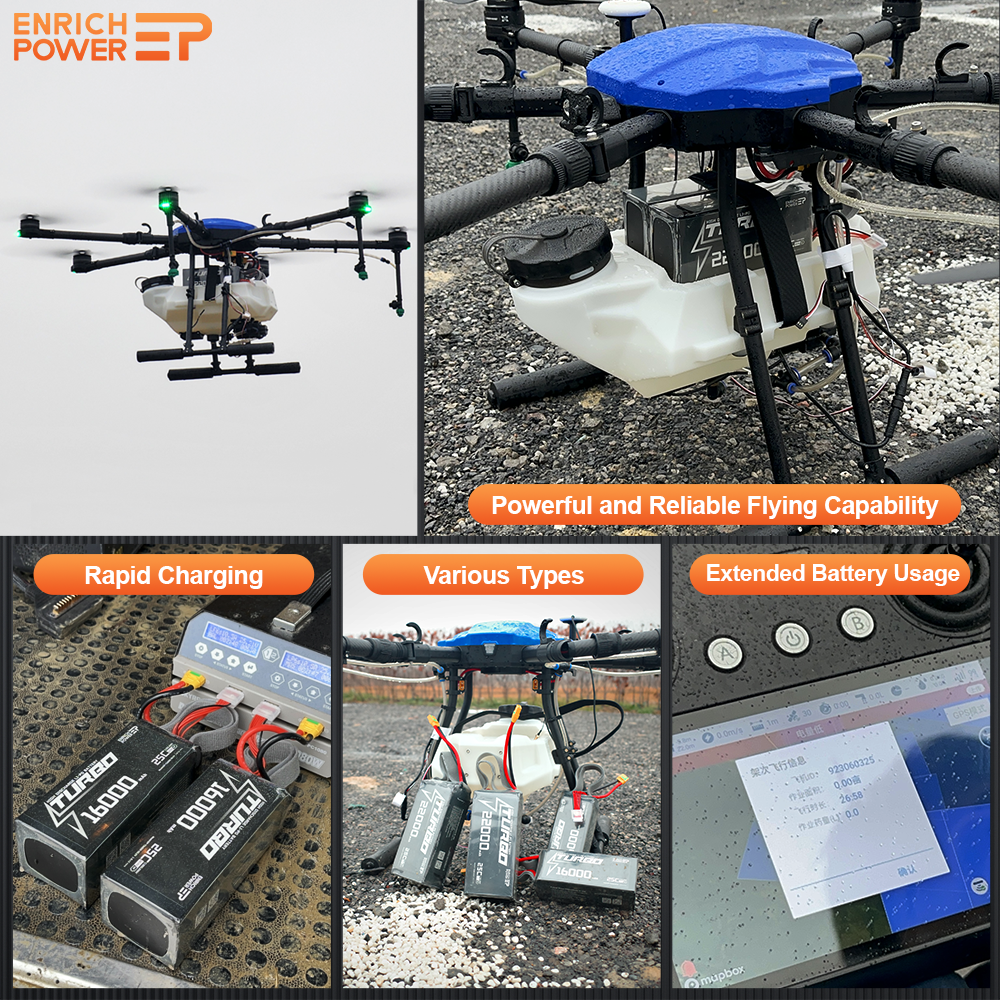 Original Factory High Rate 6S 10AH Li-polymer Battery Drone 22.2V 10000mah Battery Cells for Agriculture Drone