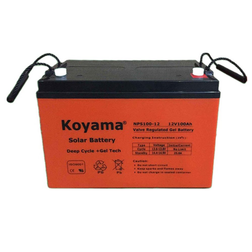 12V Deep Cycle Gel Battery 100ah 150ah 200ah with Long Cycling Life Solar Power System Grid Telecommunications UPS Application
