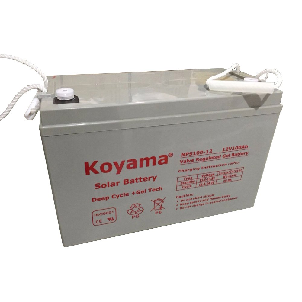 12V Deep Cycle Gel Battery 100ah 150ah 200ah with Long Cycling Life Solar Power System Grid Telecommunications UPS Application