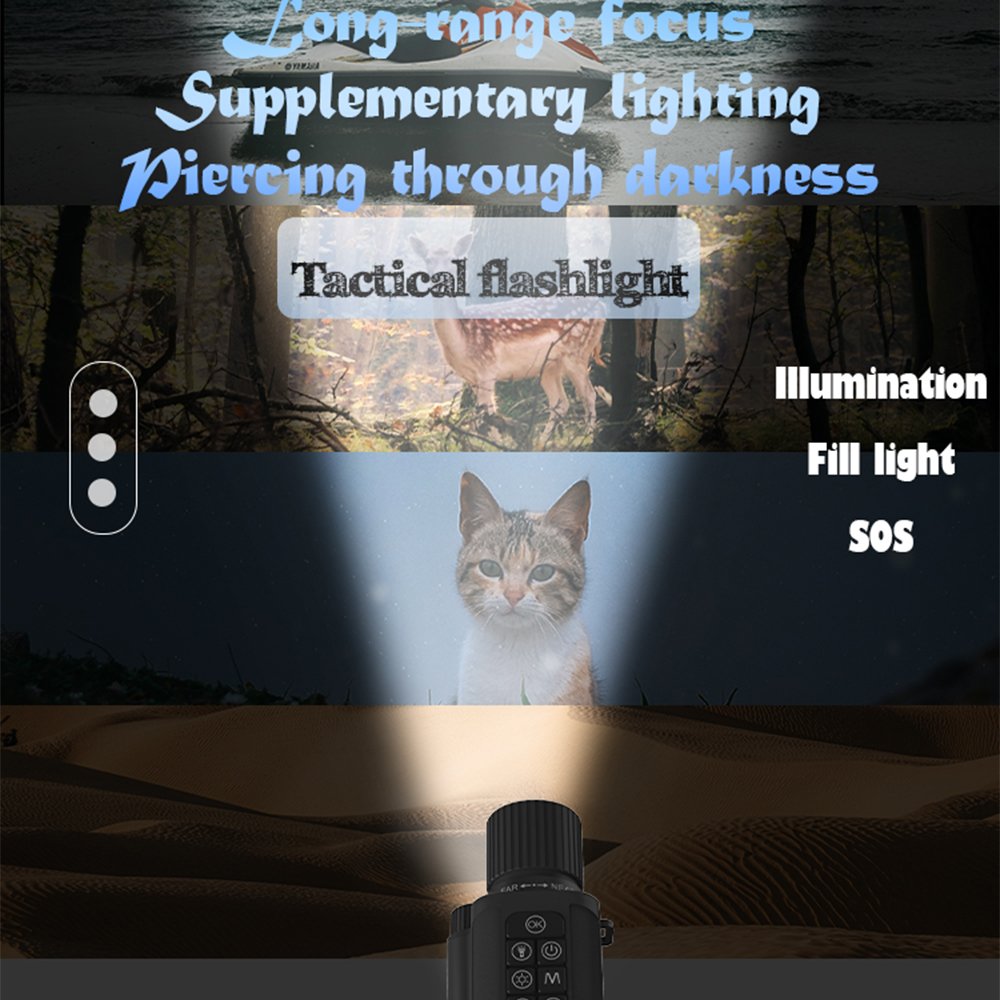 600meter Night Vision Distance 8X Zoom 4K Infrared NVG Helmet Monocular Hunting Night Vision Goggles Scopes & Accessories