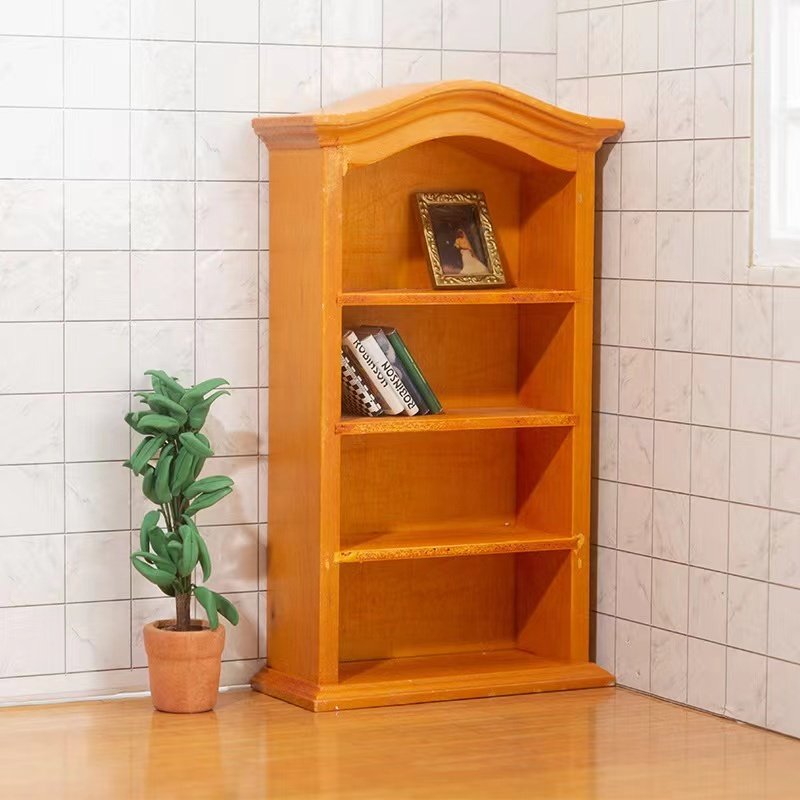 dollhouse mini furniture accessories miniature simulation display arc top collection wine cabinet bookcase