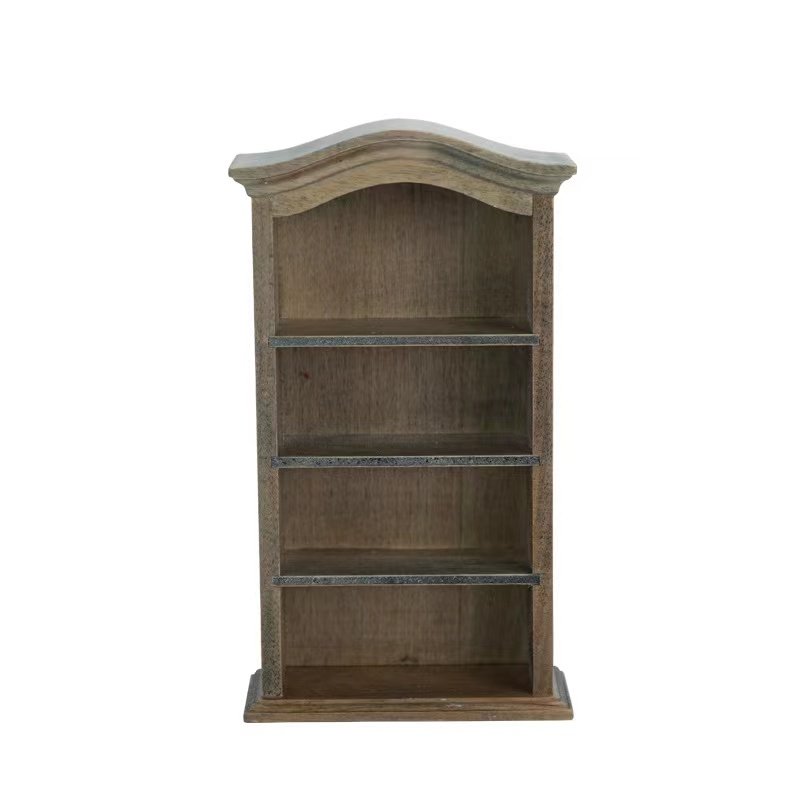 dollhouse mini furniture accessories miniature simulation display arc top collection wine cabinet bookcase