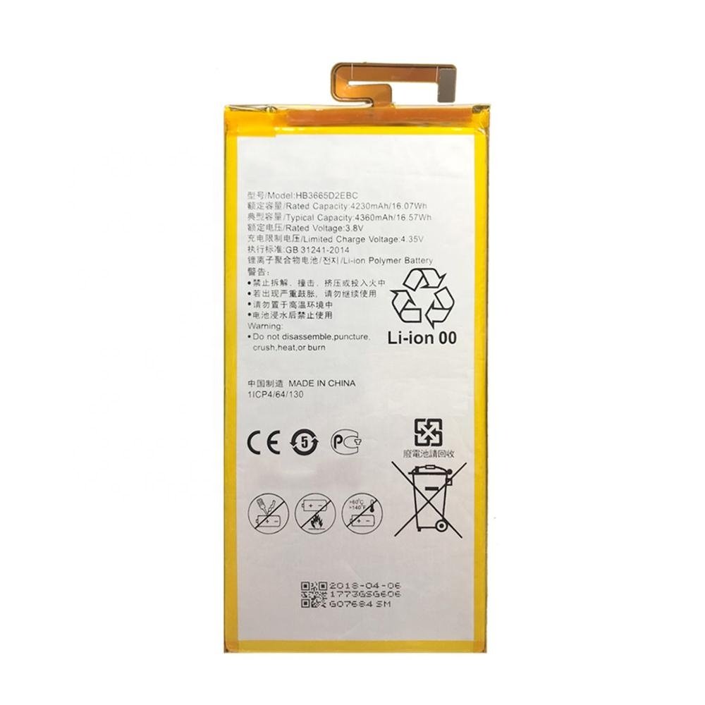 mobiles accessories HB3665D2EBC battery for Huawei P8 Max DAV702 PLE703 digital batteries
