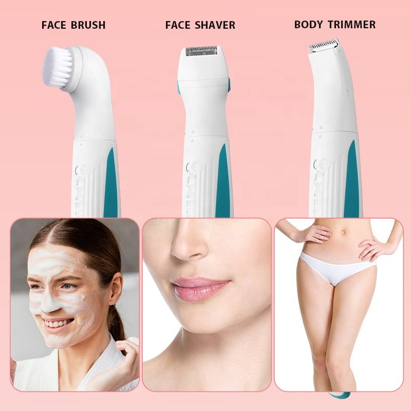 4 In 1 One Hair Removal Cut Electric Shaver Kit Waterproof Cordless Electronic Wash Face Brush Ear And Nose Hair Trimmer Clipper