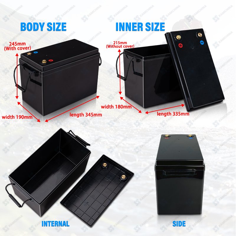 Factory Customized Best Selling XAM-J1-200A Plastic Battery Box For Electric Vehicles Golf cart Lithium Battery Box\Case