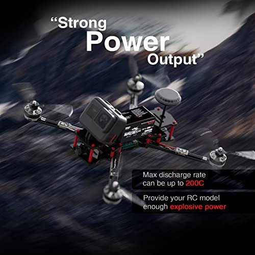 Racepow 1550mAh 14.8V 100C Lipo Battery Pack with XT60 Connector for FPV Racing Drone Quadcopter Helicopter Airplane Drone