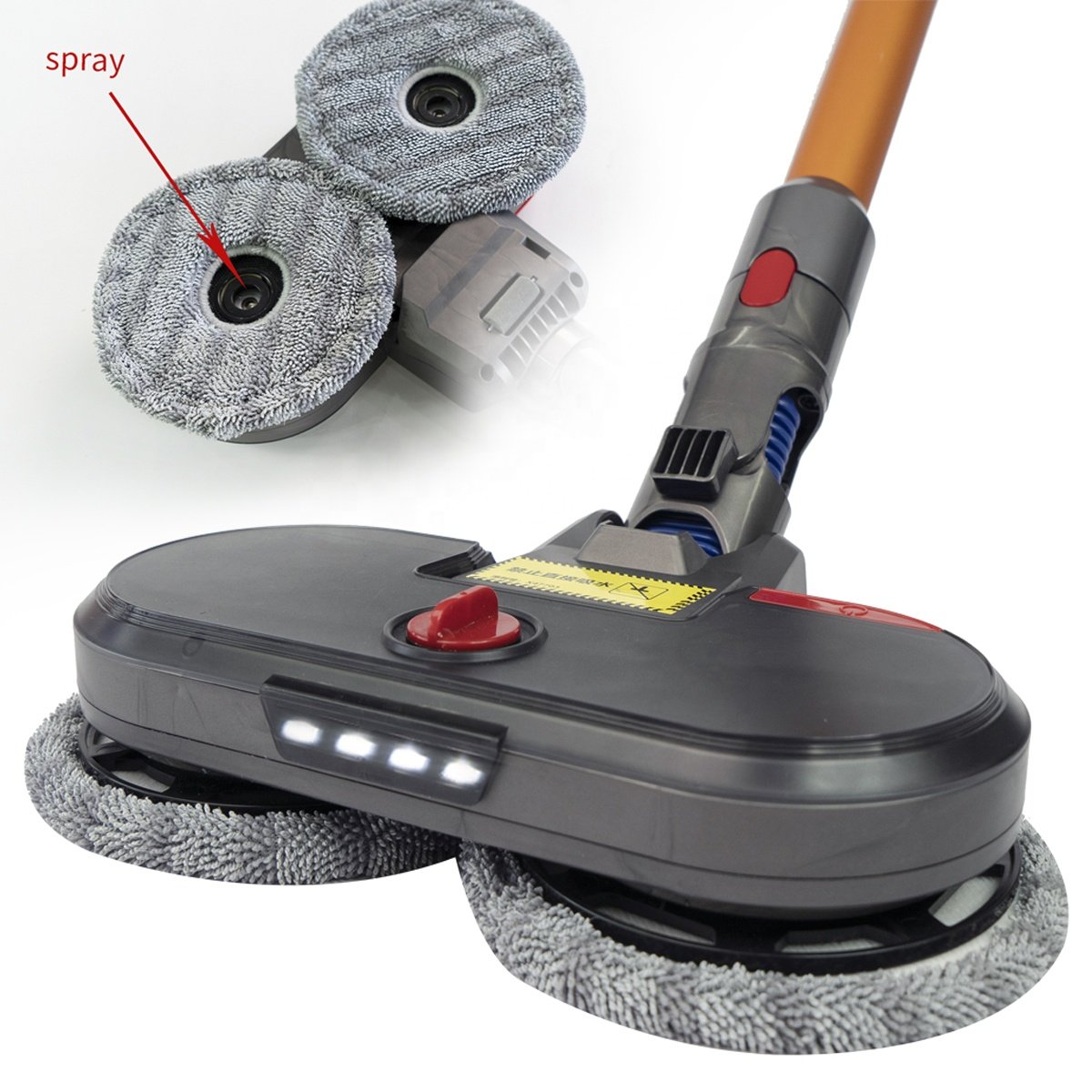 Dual Spin Vacuum Cleaner Mop Head Brush for Dysons V7 V8 V10 V11 V15 Electric Vacuum Cleaner Brush Part Accessory Water tank