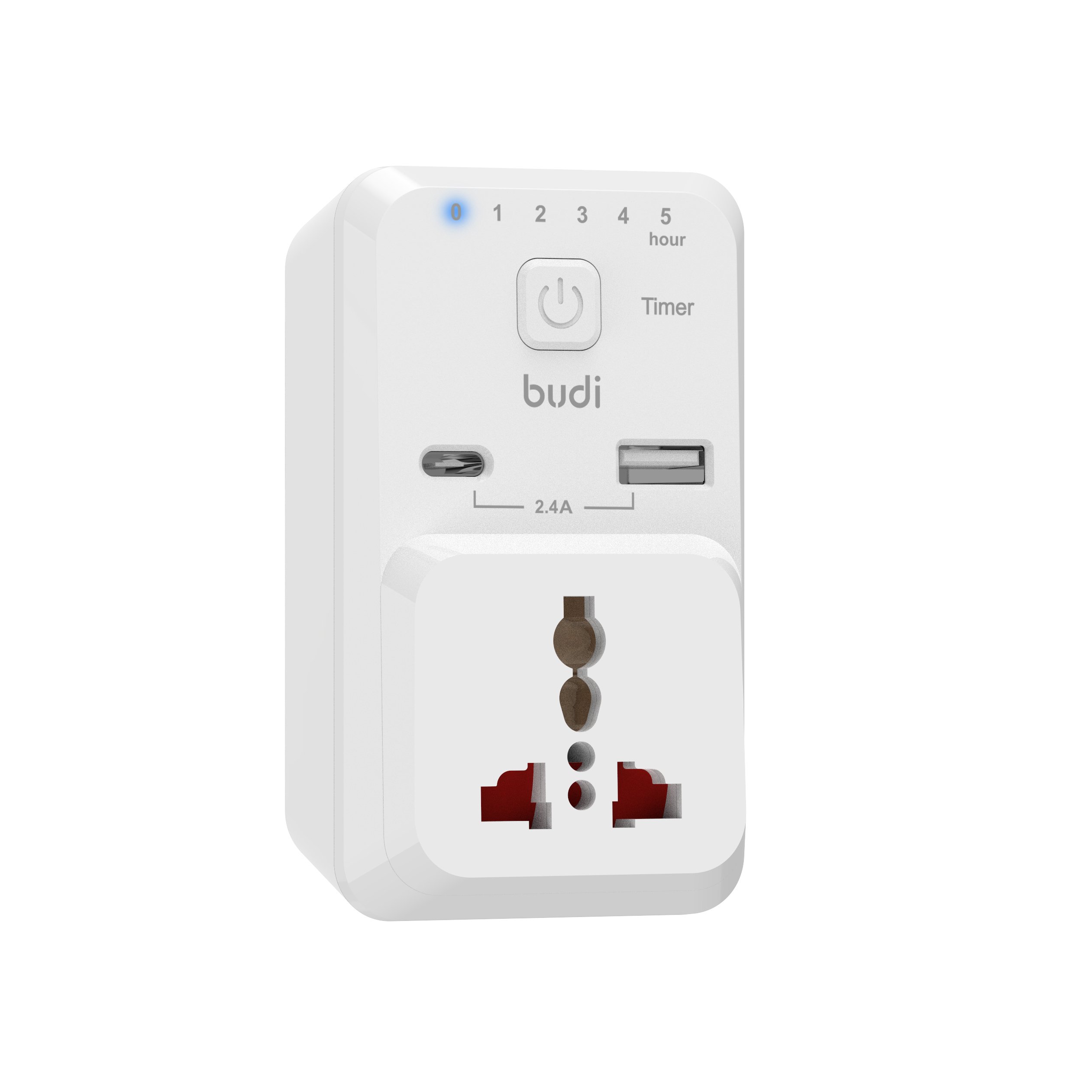 Accessories in bulk EU/UK adapter wall charger plug socket with double cell phone charging station usb-c &usb port timer charger