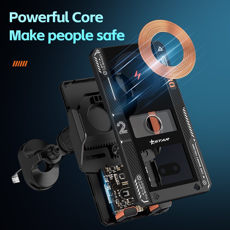 2024 New Products Smart Sensor Car Wireless Charger 15W Qi Fast Charging Phone Holder Transparent Design Dropshipping 2024 New