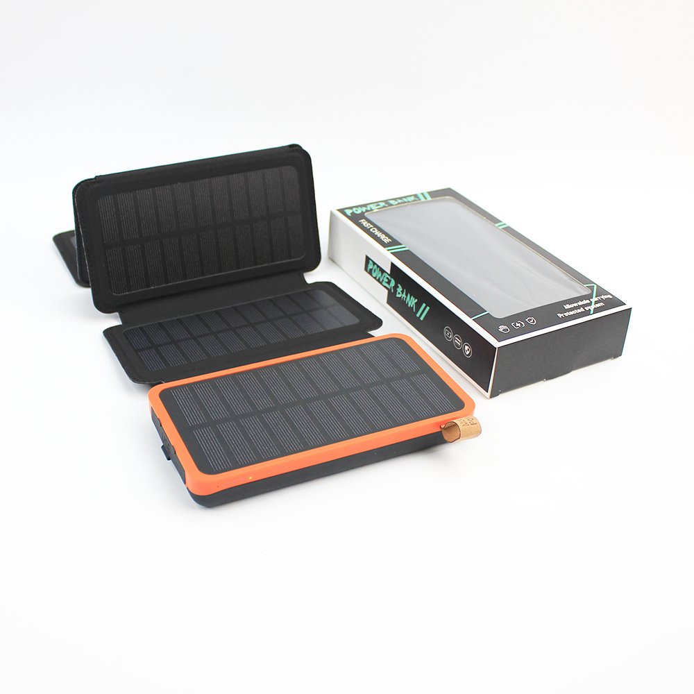 High-Capacity 4Section Mobile Accessories Phone 30000mAh Folding Solar Power Bank Solar Powerbank Panels Charging 20000mAh 10000