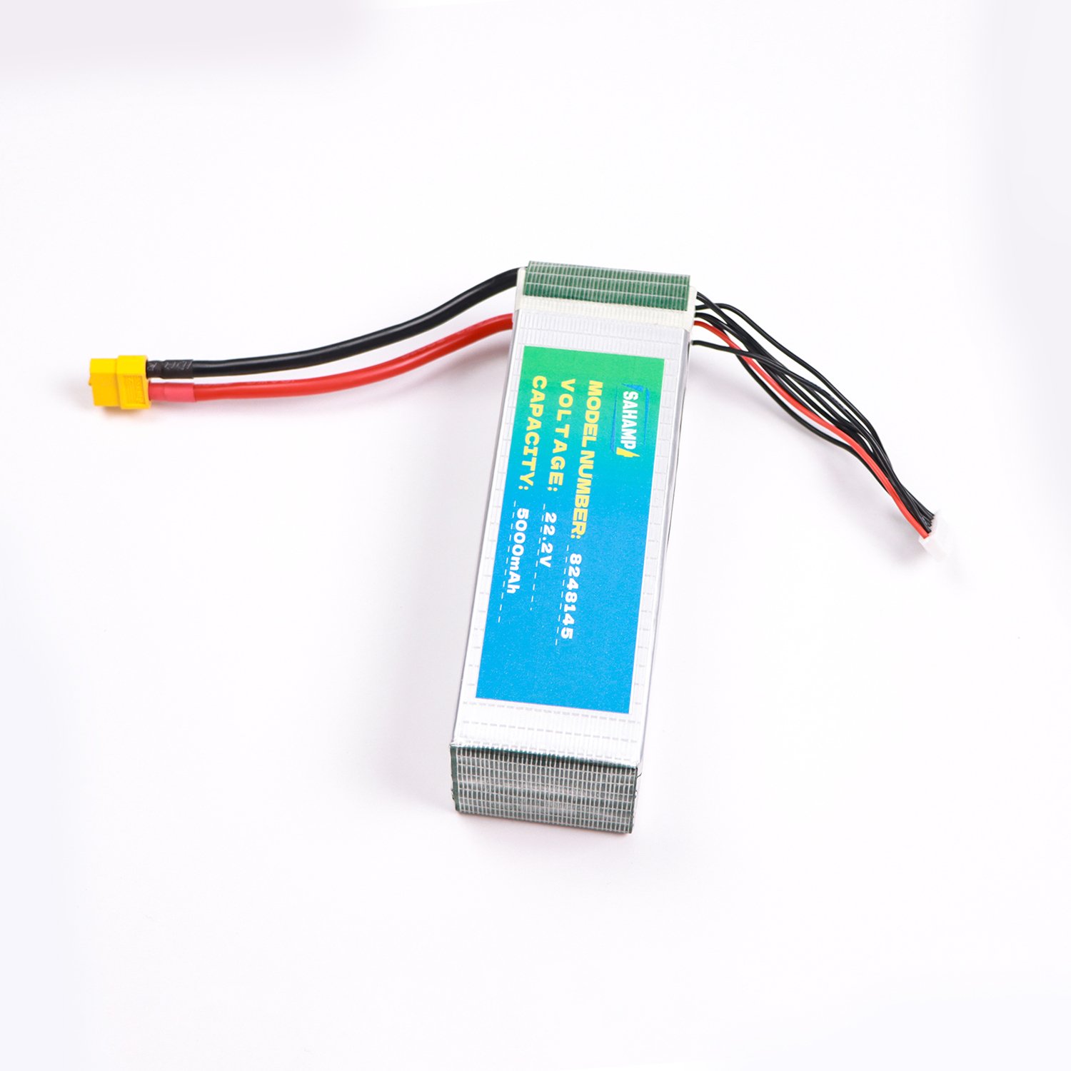 SAHAMP Manufacturer High-Capacity 5000mAh 22.2V Lithium Polymer Drone Battery Prismatic Size 4.2V Charging Voltage for Toys
