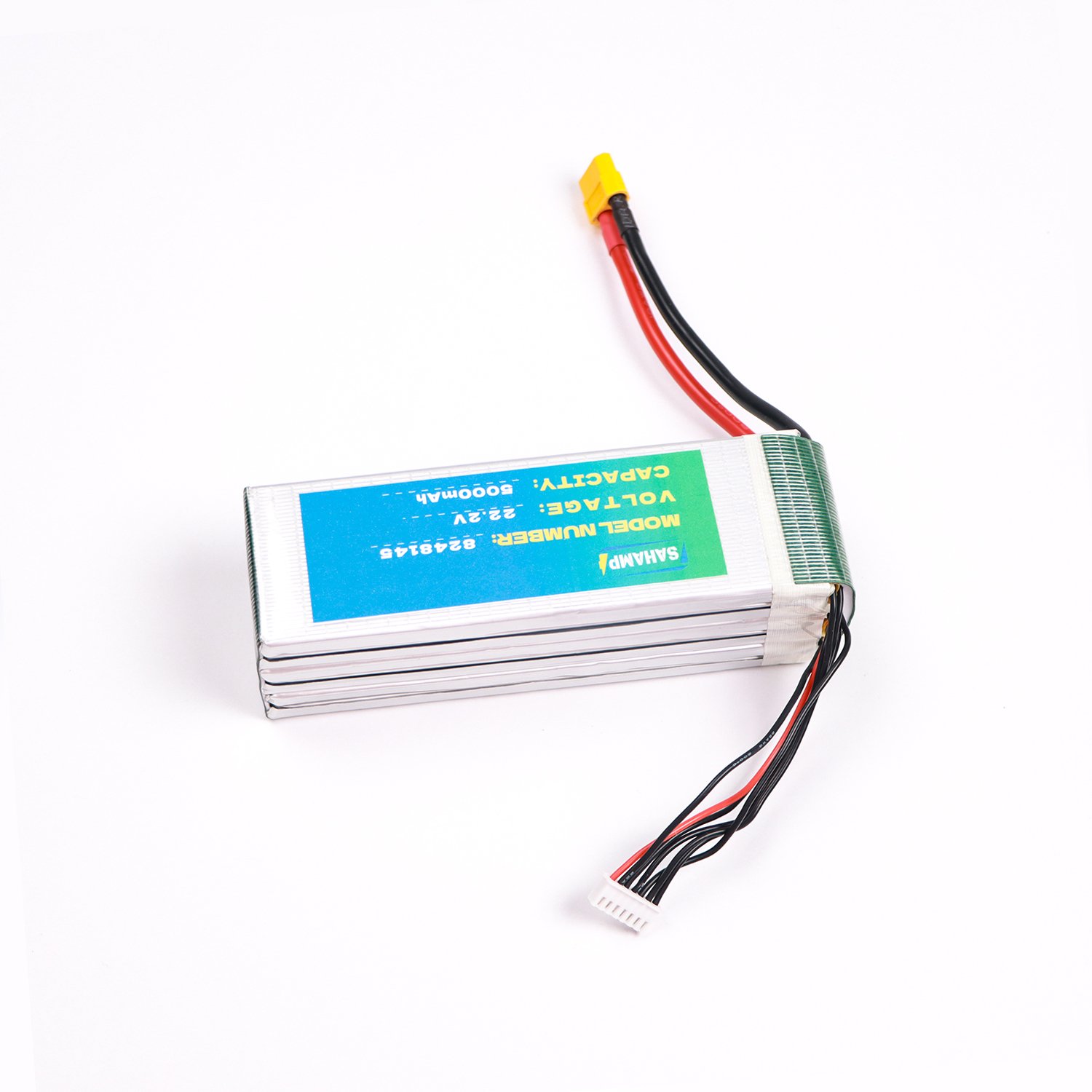 SAHAMP Manufacturer High-Capacity 5000mAh 22.2V Lithium Polymer Drone Battery Prismatic Size 4.2V Charging Voltage for Toys