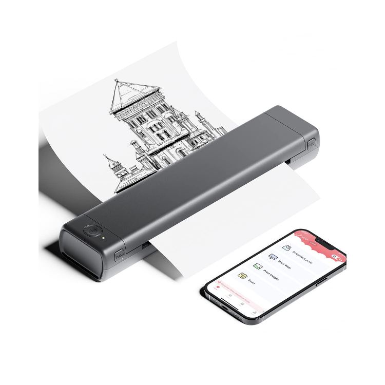 Phomemo M08f Small Mini Homework Paper Ink-free Office Portable Hd A4 Error Printer