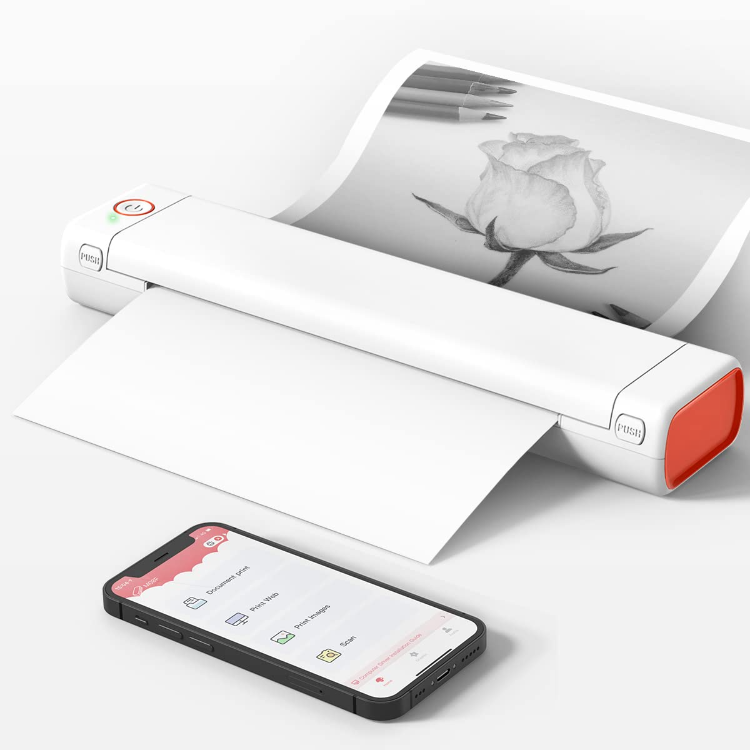 Phomemo M08f Small Mini Homework Paper Ink-free Office Portable Hd A4 Error Printer
