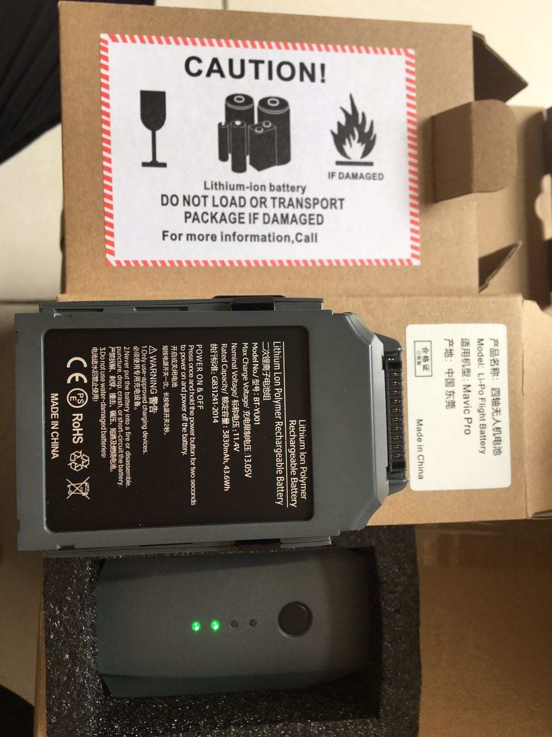3830mAh Drone Intelligent Flight Replacement Mavic Pro Battery for DJI Drone UVA