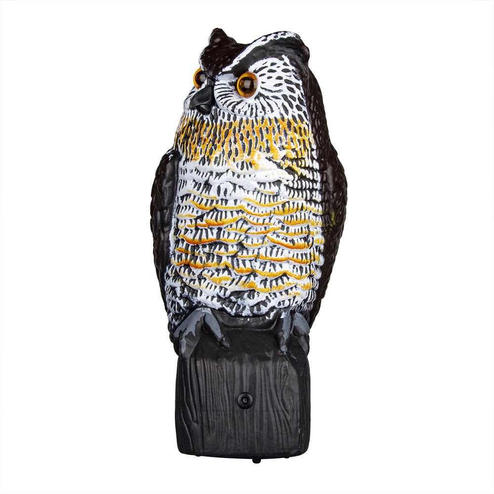 Ningbo scarecrow garden accessory eco-friendly plastic solar rechargeable PIR sensor motion activated bird repellent