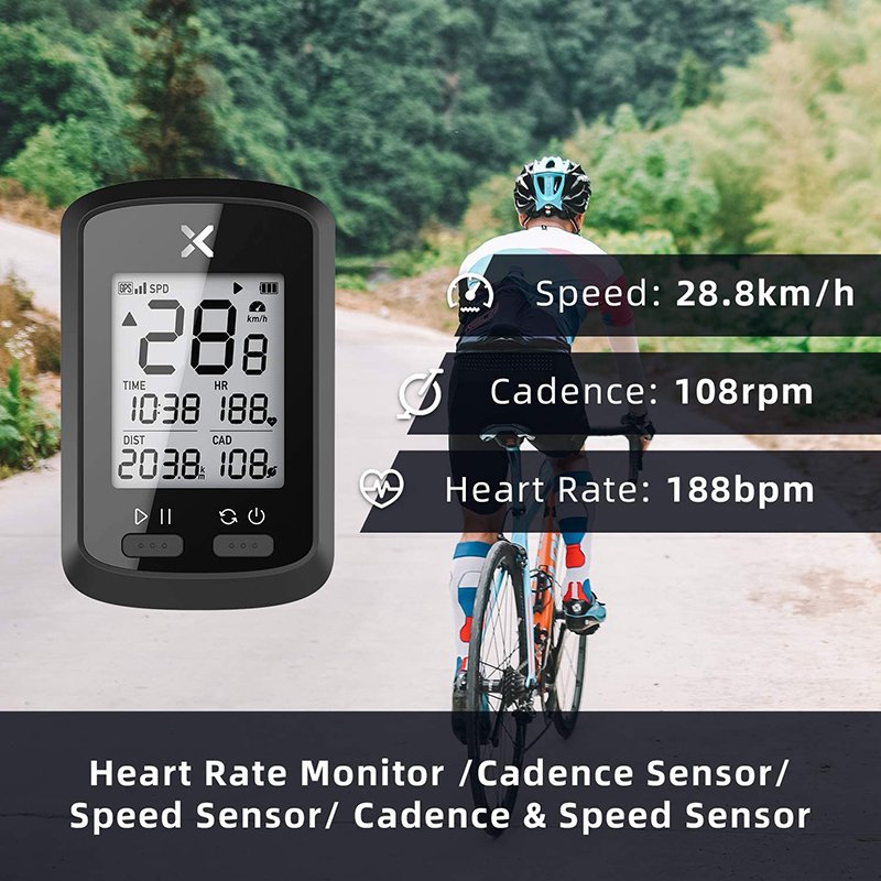 XOSS G+ GPS Wireless Waterproof ANT+ Automatic Backlight Speedometer Odometer Bike Computer with Mount Bicycle Accessories