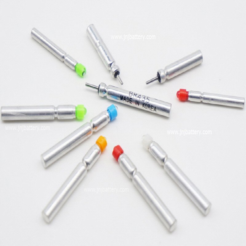 Lighted LED mounted Pin Type Lithium Battery for LED nock, fishing float and other application made in Korea.