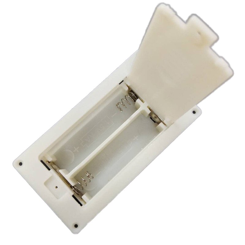 High Quality Wholesale Milky White 3V AA Battery Holder Embedded 2 Pack Box Case Panel Surface Mounted Electronic Accessories