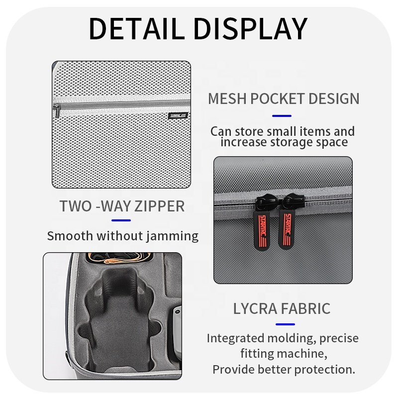 STARTRC Drone Case Portable Travel Bag Carrying bag Controller Battery Charging Hub for DJI Air 3 Fly More Combo RC 2 RC-N2