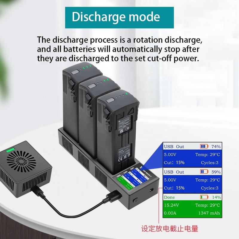 3-Port Multifunctional Drone Battery Charging Hub Fast Charging Digital Display Mavic 3 Drone Accessories For DJI Mavic 3 Pro