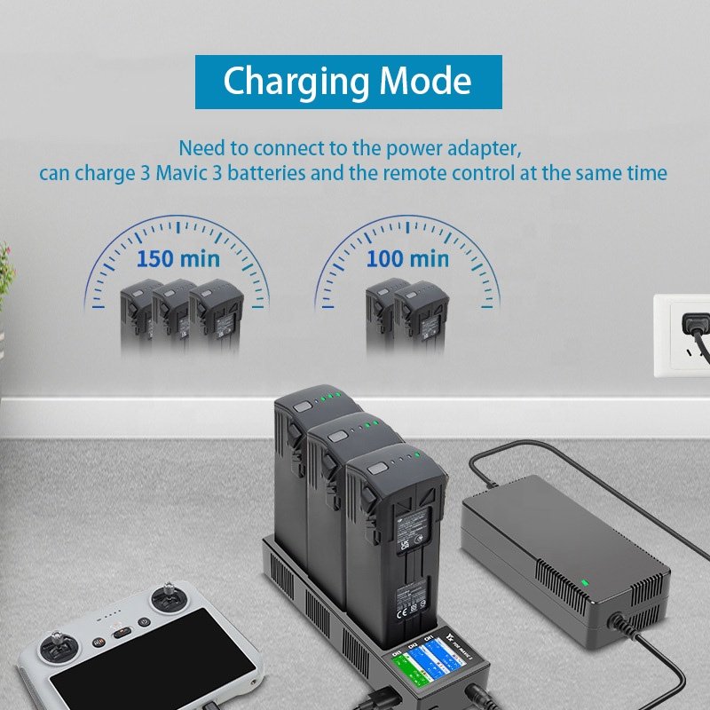 3-Port Multifunctional Drone Battery Charging Hub Fast Charging Digital Display Mavic 3 Drone Accessories For DJI Mavic 3 Pro