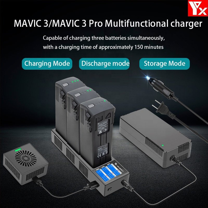 3-Port Multifunctional Drone Battery Charging Hub Fast Charging Digital Display Mavic 3 Drone Accessories For DJI Mavic 3 Pro