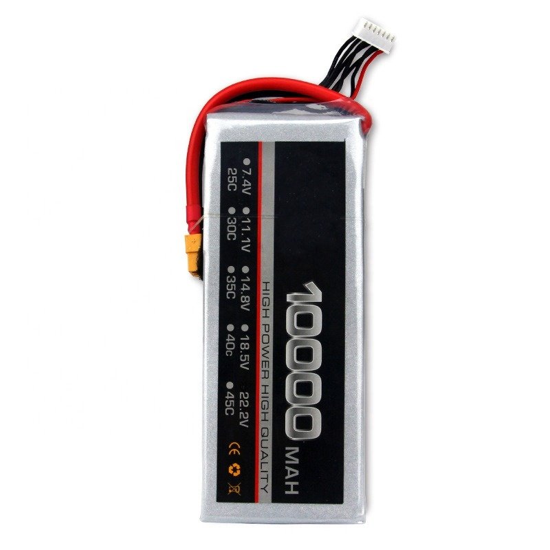10000mAh 2S 25C lithium ion batteries for drone used of rechargeable batteries