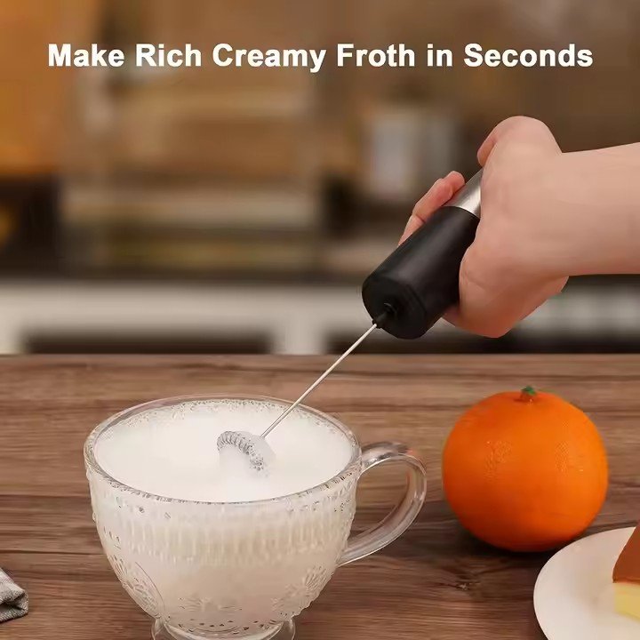 Coffee Accessories Commercial gift Mini Handheld Battery Electric Coffee Whisk Cream Bubbler Milk Frother