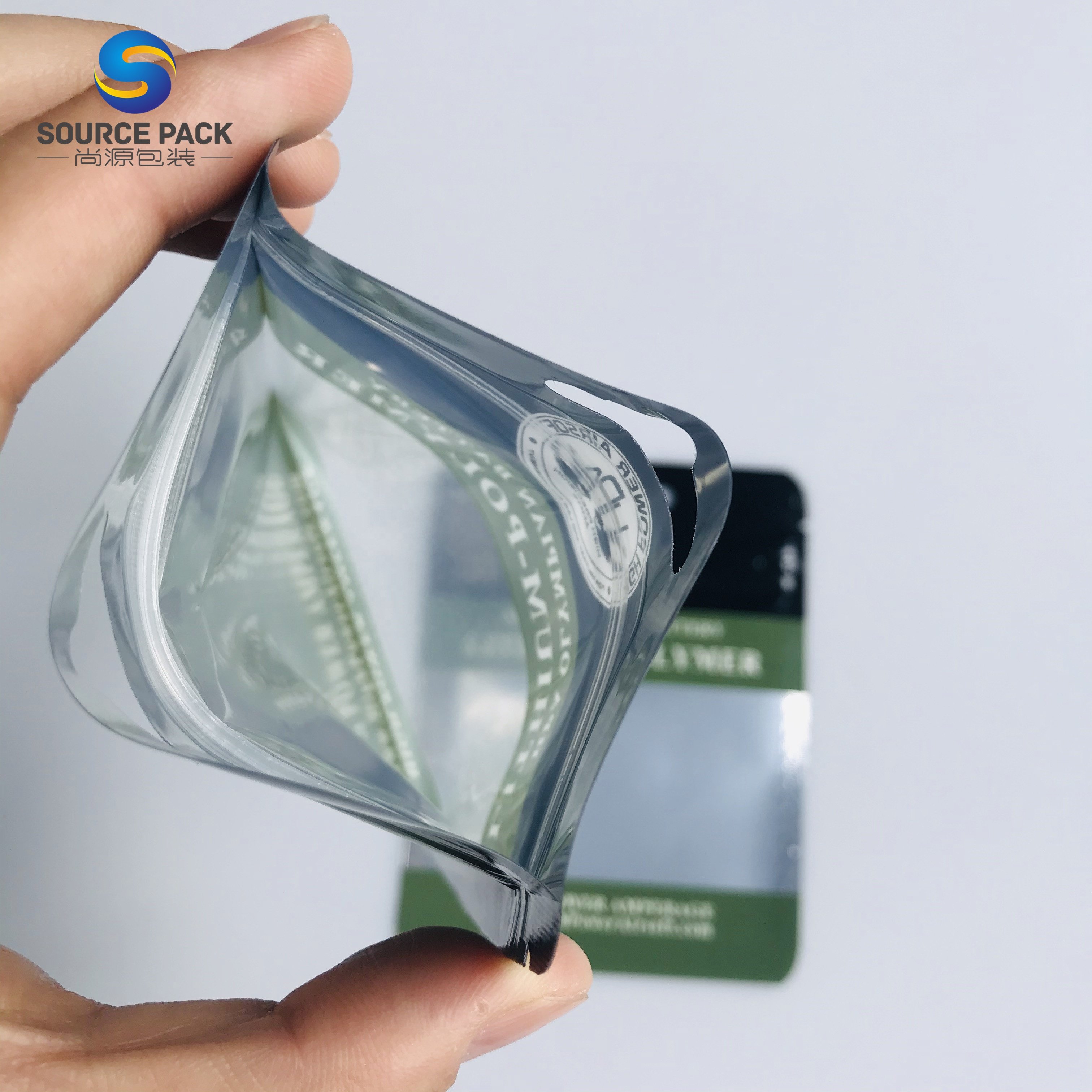 Euro hook laminated plastic bag with zipper for battery