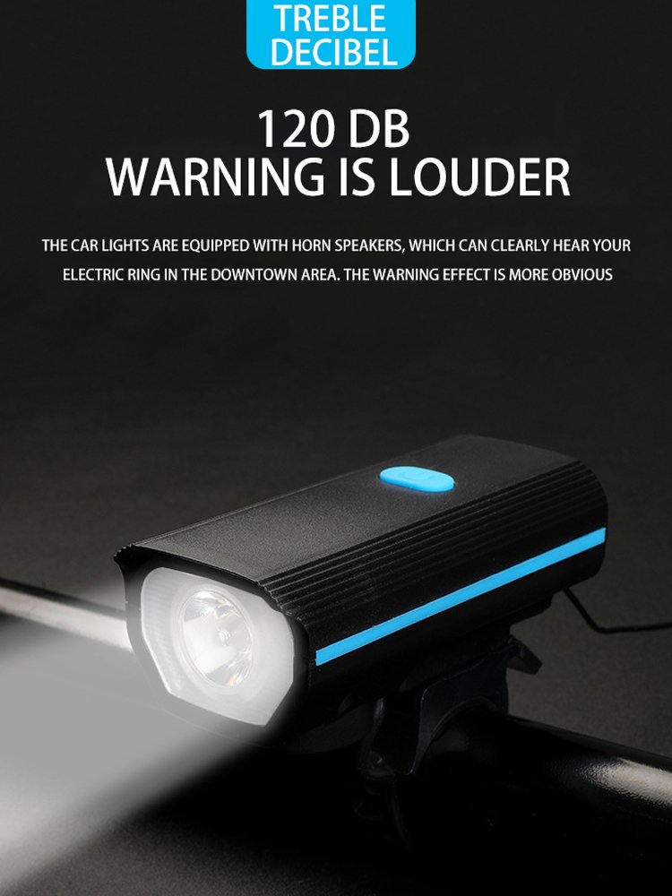 Ultra Bright Outdoor Waterproof 3 Modes Bicycle Front Light Led Cycling Bike Light With 120 DB Horn Speaker Bicycle Front Light
