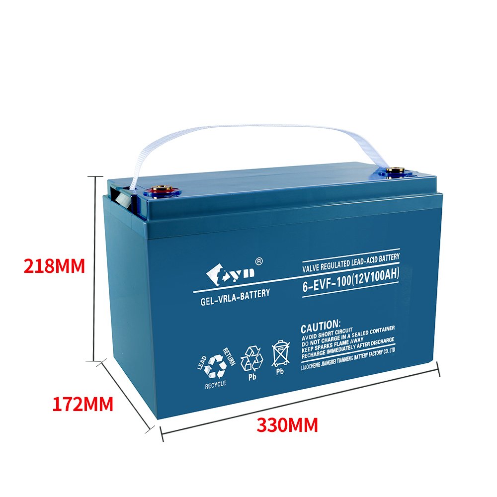 6-EVF-100 12V100AH 12 Volt Deep Cycle Battery 100 Ah Solar battery Lead Acid Batteries accessories
