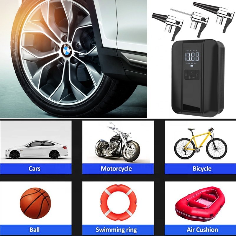 Car Accessories Gedgets Mini Portable Electric Car Air Pump cordless portable tire inflator wholesale