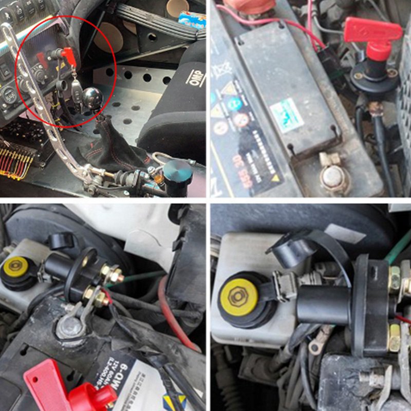 12V 24V Car Battery Switch High Current Battery Disconnect Isolator Switch Cut Off For Marine Auto ATV Vehicles Interior Parts