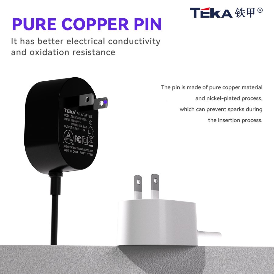 6W Wall Mount Power Adapter AC/DC Universal 5V 9V 12V 1A 1.2A Power Adapter UL FCC Certified