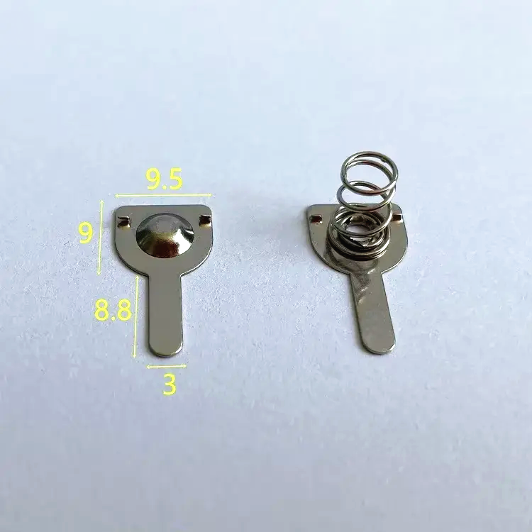 Wholesale AAA Electronic battery Contacts With Coil Spring AA battery Connector Stamped Terminal Metal battery Holder Spring