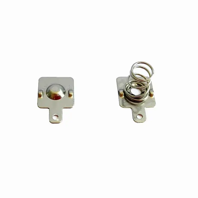 Wholesale AAA Electronic battery Contacts With Coil Spring AA battery Connector Stamped Terminal Metal battery Holder Spring