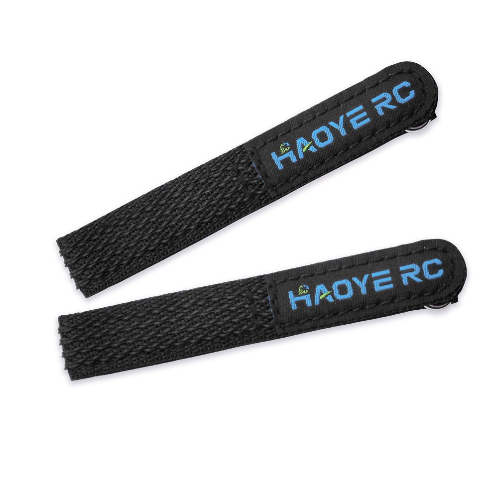 HAOYERC Super Light 15mm*200mm Black Battery Ties anglicanum Non-slip Metal Buckle with Adhesive for Drones Accessories