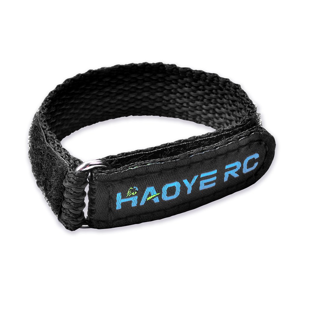 HAOYERC Super Light 15mm*200mm Black Battery Ties anglicanum Non-slip Metal Buckle with Adhesive for Drones Accessories