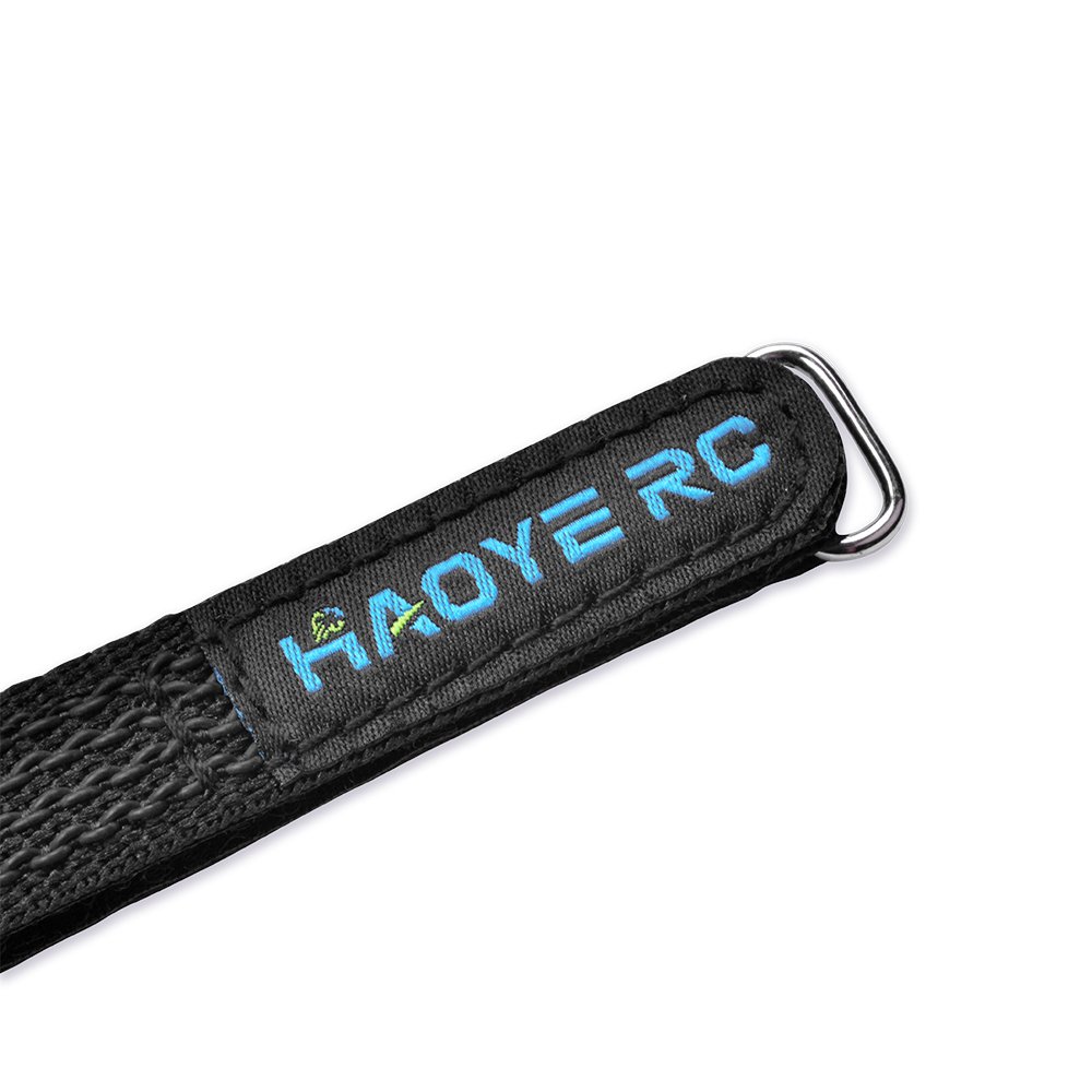 HAOYERC Super Light 15mm*200mm Black Battery Ties anglicanum Non-slip Metal Buckle with Adhesive for Drones Accessories