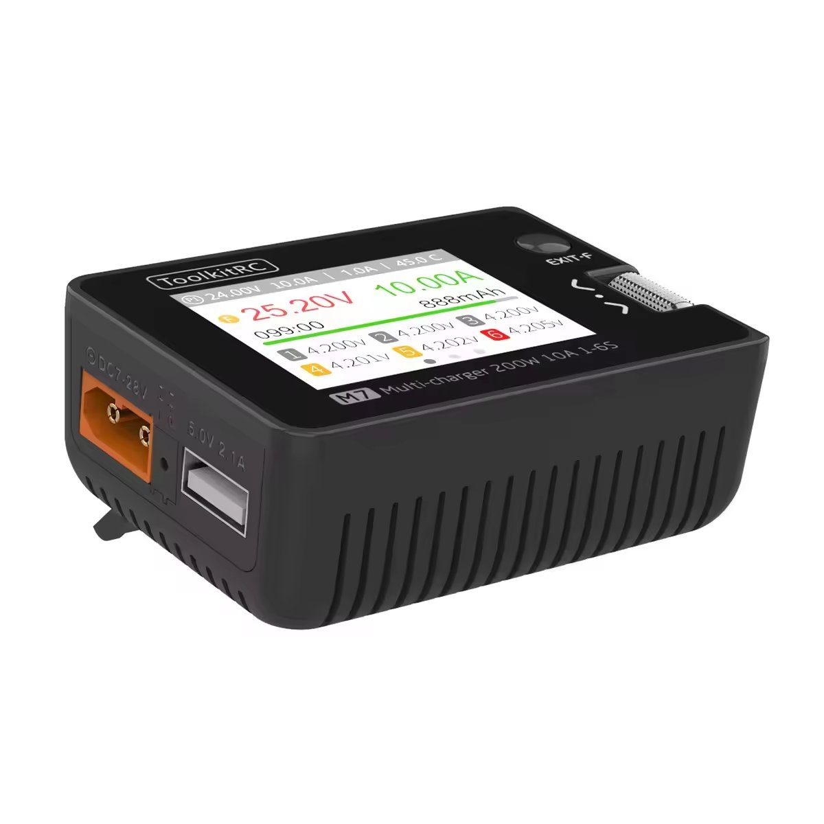 Hot sale ToolkitRC M7 200W 10A DC Battery Balance Charger FPV Drones Accessory Tool for 2-6S Lithium LIPO ESC for RC Drones