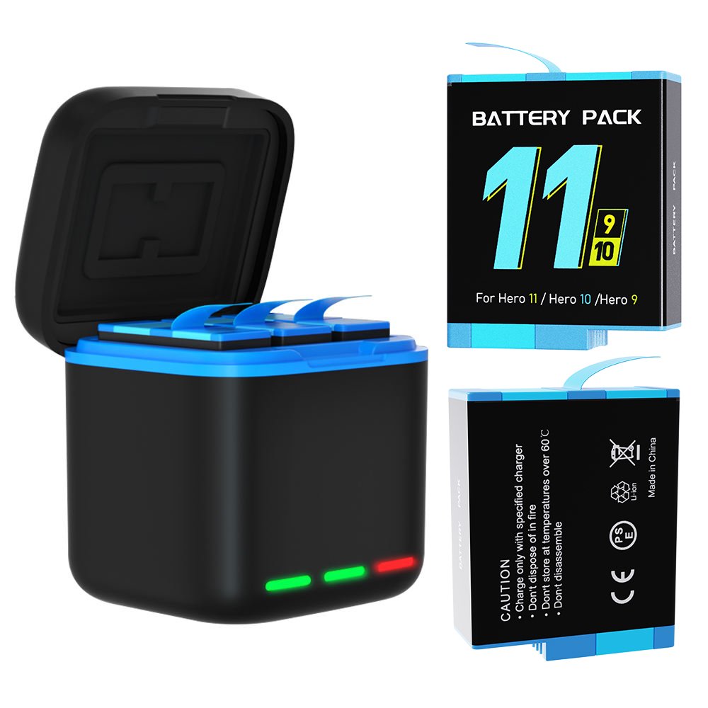 Hongdak Replacement Lithium Battery 3 pcs Sports Action Camera For go pro Accessories For gopro battery