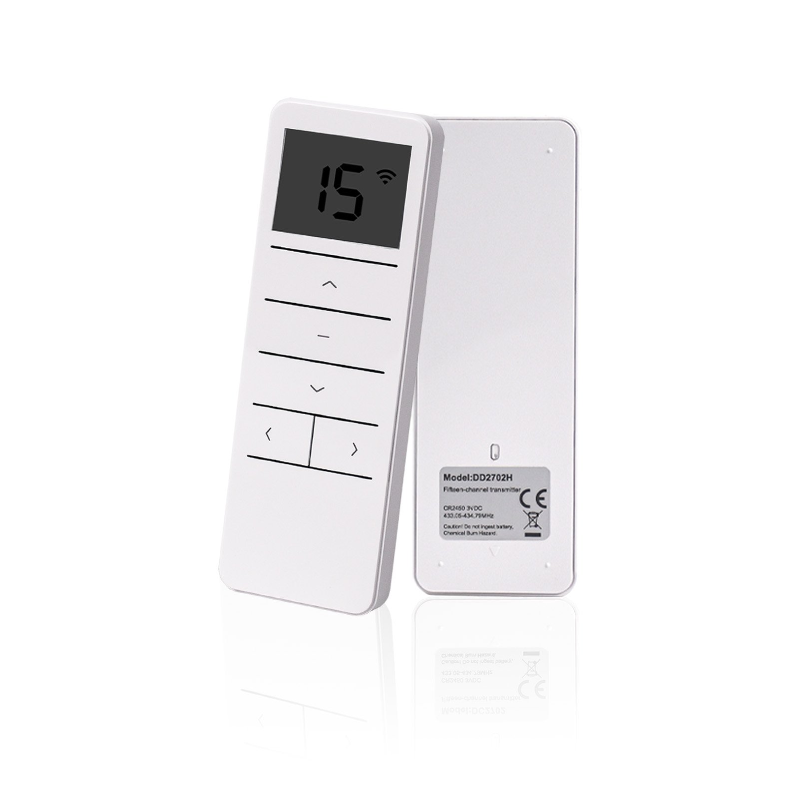 15 Channel Bi-Directional Transmitter for Bi-directional Controlled Curtain Motor and Rechargeable Battery Motor Remote Control