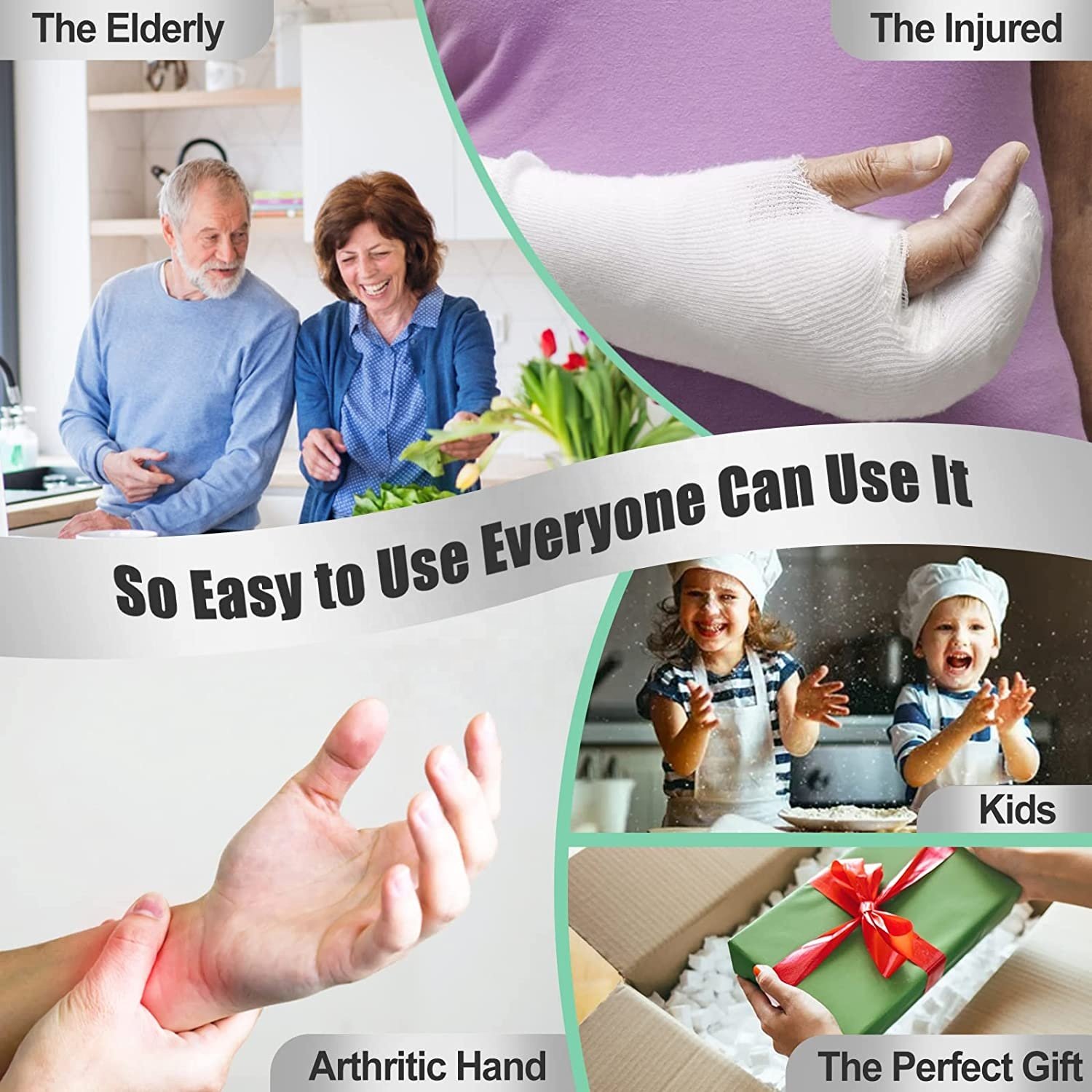 Can Opener, Automatic Can Openers Prime for Seniors Handheld Jar Openers Kitchen Bar Tool Gadget Electric Can Opener